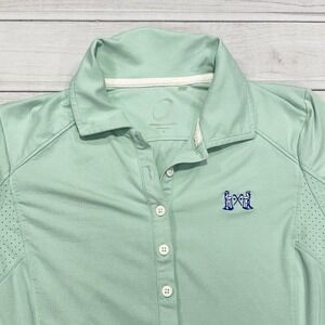 Zero Restriction Polo Shirt Womens Medium Blue Golf Long Sleeve Pullover Top